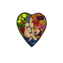 Нашивка в виде сердца с вышивкой для девочек, железные нашивки на одежду, мотоцикл, сделай сам, на заказ, значки аппликаций, куртка для детей