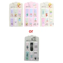 6 шт./компл. свежий кактус магнитные закладки книжные маркеры страница клип канцелярские принадлежности