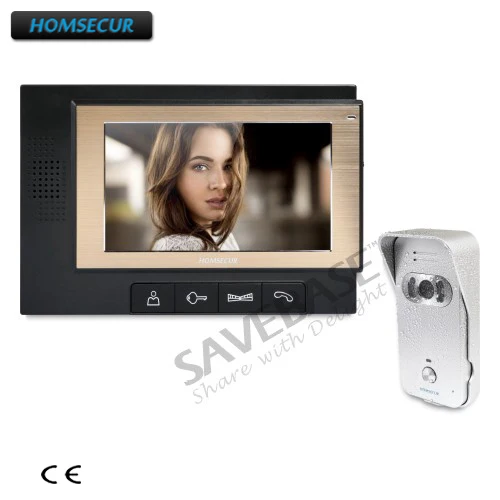 HOMSECUR 7inch Wired Video&Audio Home Intercom with Silver Camera+Transportation from RU