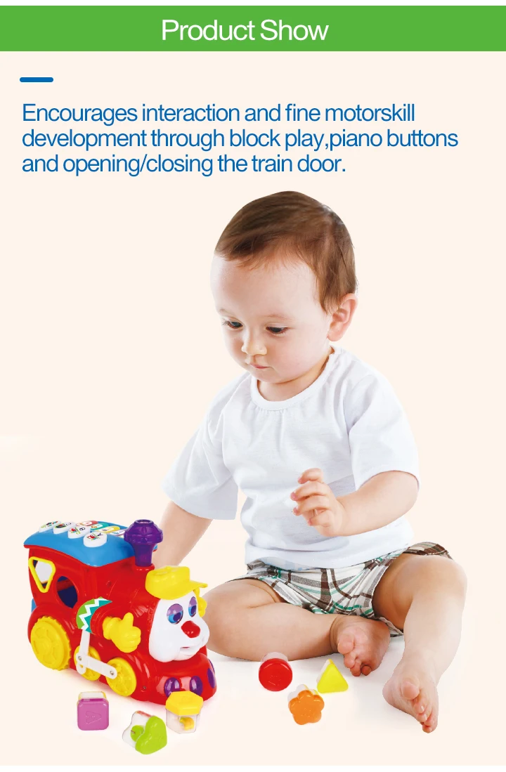 HOLA 556 детские игрушки IQ поезд на колесах электрическая игрушка со светом и музыкой Обучающие Развивающие игрушки для детей мальчик