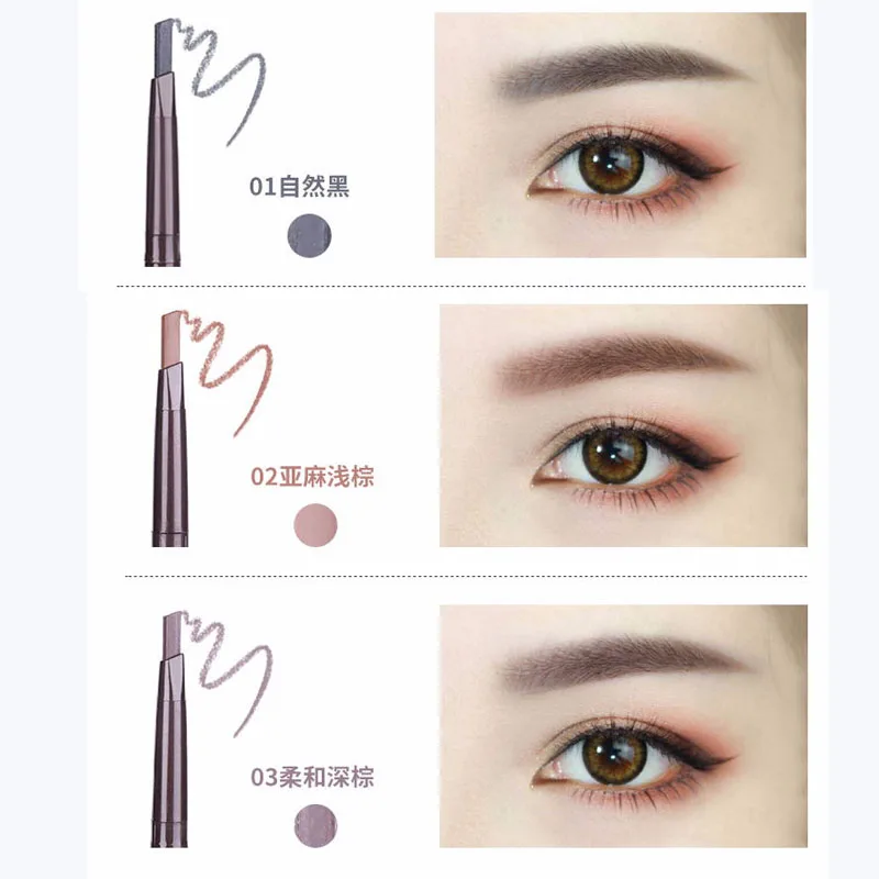 

6 Colors Brand Eyes Make Up Double Head Eye Brow Enhancer Tattoo Paint Eyebrow Tint Waterproof Black Brown Makeup Eyebrow Pencil