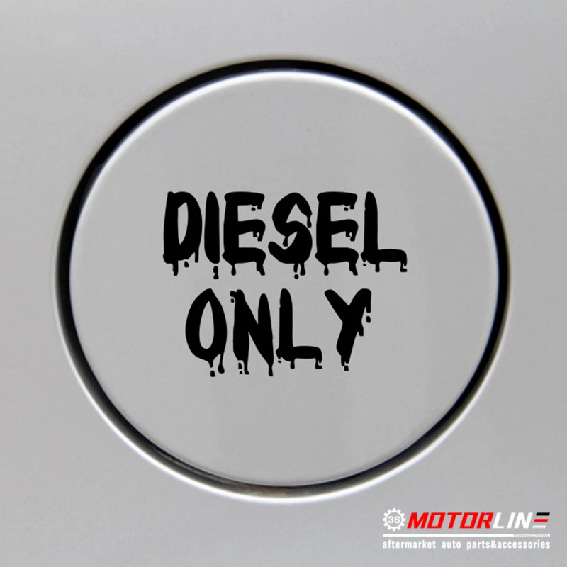 

Diesel Only Fuel Decal Sticker Cover Cap Car Vinyl Drip pick size color no bkgrd