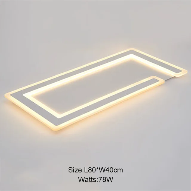 Ultrathin Surface Mounted Modern led ceiling lights for living room bedroom Study Room lustres de sala Ceiling Lamp Fixtures - Цвет корпуса: Style B 800x400mm