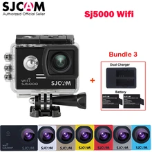 Original SJCAM SJ5000 WiFi Novatek96655 30 M Impermeable Mini Deportes de Acción Mini Cámara Del Coche DVR + Extra 2 Batería + Cargador Dual USB