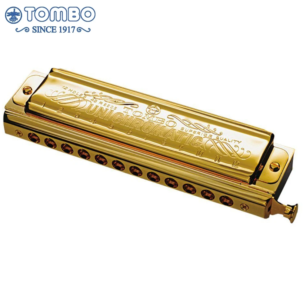 تومبو Unichromatic 1248 S هارمونيكا الكامل لوني 12 ثقوب 48 النحاس القصب الفم الجهاز مفتاح C آلات موسيقية متفوقة الجودة