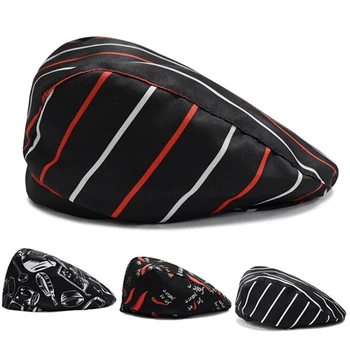 

Western Beret Caps Spring Summer Sun Hats Men Classic Woman Cotton Blend Ivy Caps Flat Brim Adjustable Men Beret Caps