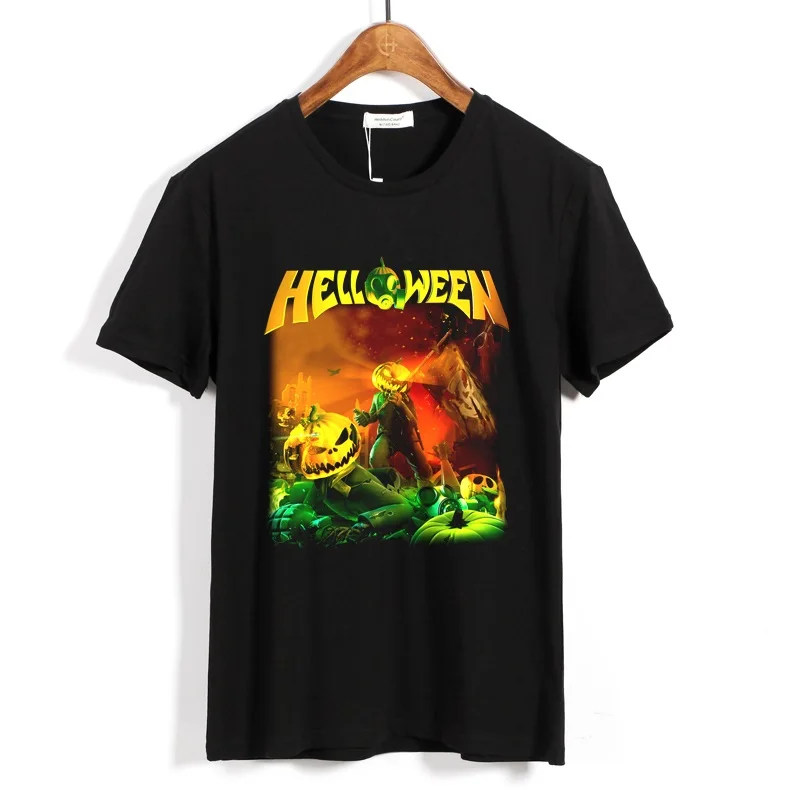 9 видов летняя стильная ужасная рубашка Helloween Rock Harajuku 3D череп тяжелый металл панк