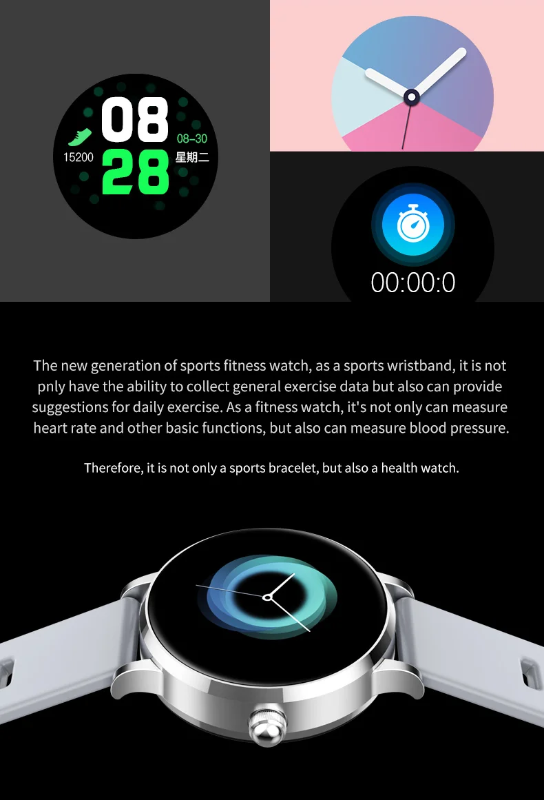 Vwar H88, Модные Смарт часы, пульсометр, Wirst, часы, водонепроницаемые, активный трекер, для женщин, мужчин, умные часы для samsung Galaxy iPhone