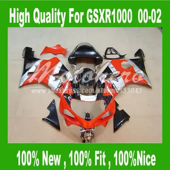 

GSXR1000 2000 2001 2002 K1 Red Silver Body Kit Fairing for Suzuki GSX-R1000 00 01 02 GSX R1000 K1 01 02 2000