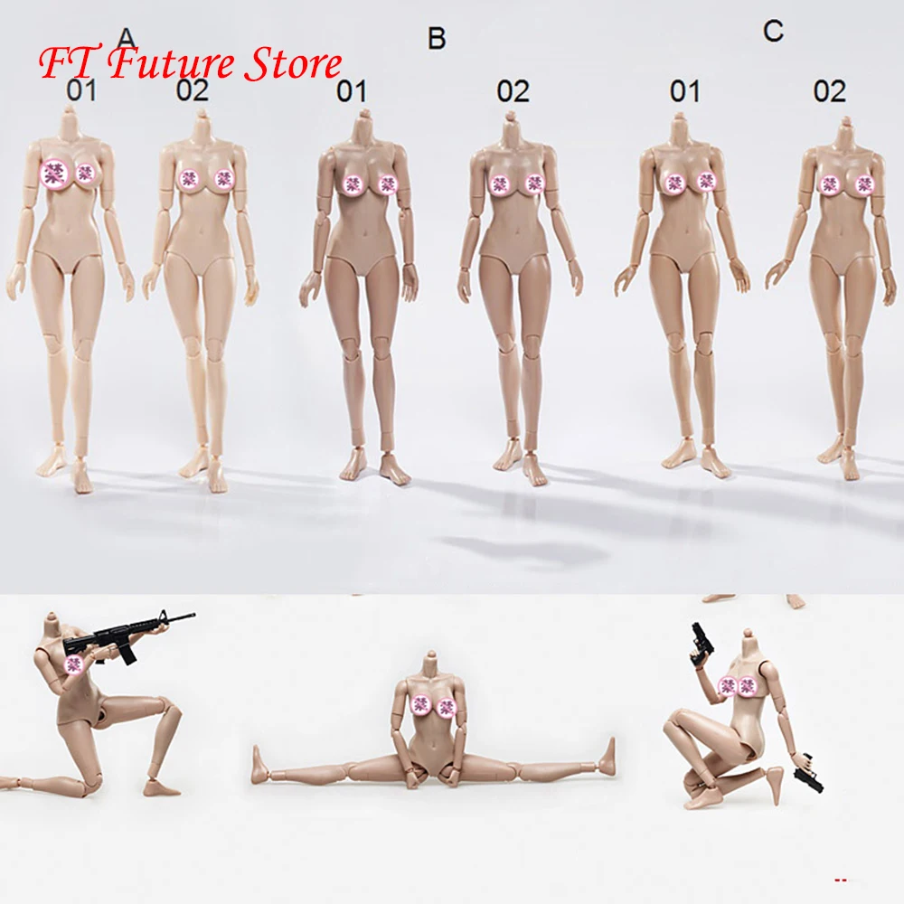 In Stock Collectible POPTOYS Modified Version 92003/92004 Xing 1/6 Female Body 12'' Flexible Action Figure Doll Suntan/Pale Skin