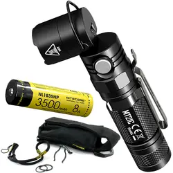 Топ продаж NITECORE MT21C + 18650 батарея Многофункциональный 90 градусов регулируемый светодиодный фонарик Открытый Портативный литой под