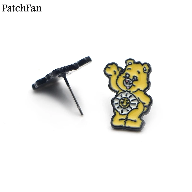 Patchfan Care Bears Забавный мультфильм аниме дизайн для серьги вечерние сувениры Ювелирные изделия для подруги для подарки на день рождения A1600