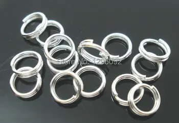 

2000Pcs Double Loops Open Jump Rings Silver Plated Fashion DIY Jewelry Findings 5mm Dia.