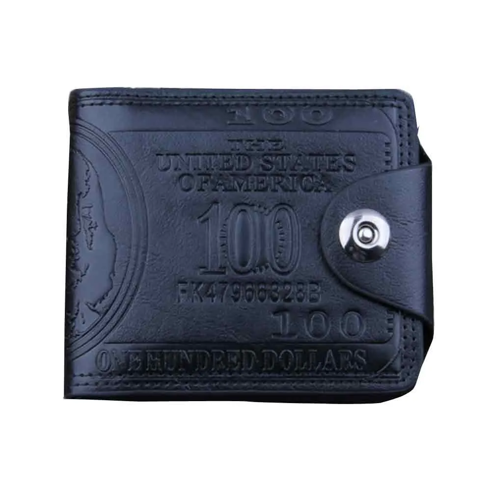 Coofit модные Для мужчин кошелек новая американская долларовая банкнота кошелек с мессенджер через плечо на магнитной застежке для Для мужчин и мальчиков, цена в долларах,# P - Цвет: Black