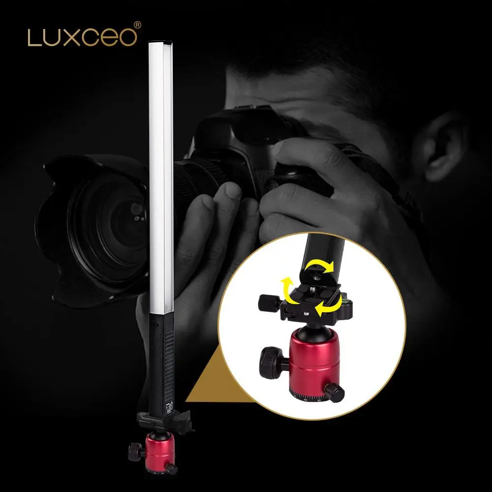 

EastVita luxceo LED Wand Light Photography Fill Light Outside Shooting Video RGB Colorful Brightness 3000K-5700k