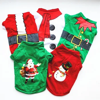 

Christmas Pullover Hoodies Dog Clothes Pet Dog Cat Costume Cotton T-Shirt Casual Clothes XS S M L W8110
