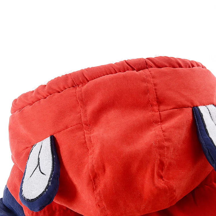 Baby Cute Beer Winter Down Clothing Set Boy Girl Hooded Jacket Coat Pants Popular Clothes Red Blue Orange Size 2 3 4 Years Old (1)
