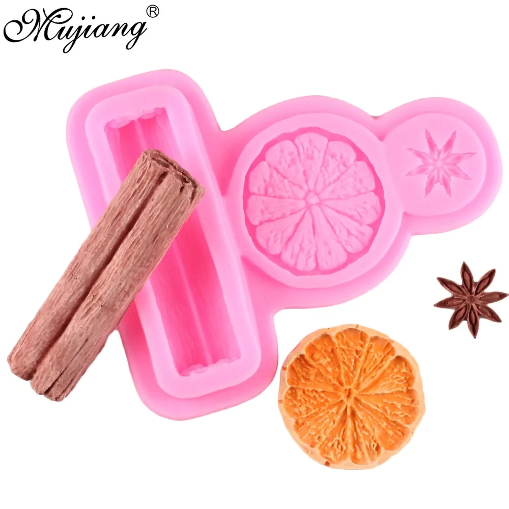 Star Anise Cinnamon Lemon Silicone Mold Leaf Fondant Mold Cake Decorating Tool Cupcake Baking Candy Polymer Clay Gumpaste Mould