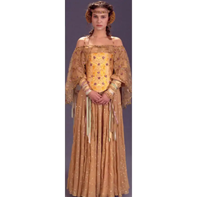 Новое платье звездных войн III Queen Padme Naberrie Amidala + головной убор Косплей Костюм| |