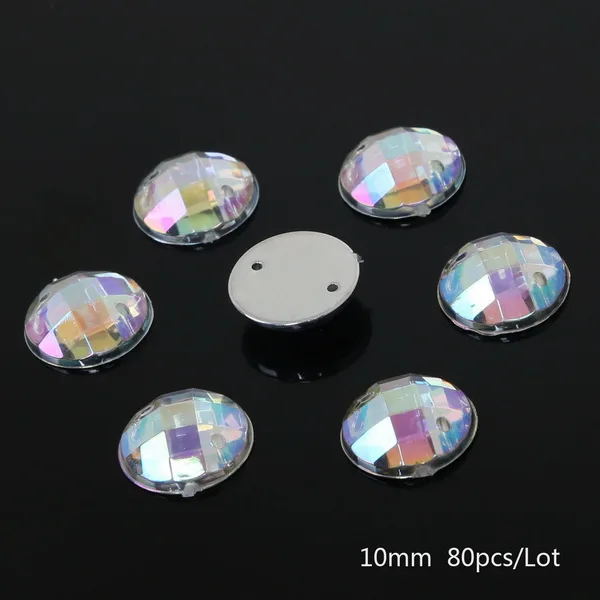 10MM 80PCS  white AB