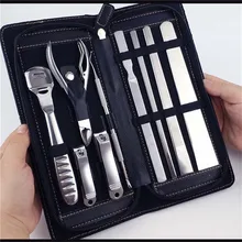 Маникюрный педикюрный набор из 9 предметов из нержавеющей стали для ногтей профессиональный инструмент forbicine per le unghie S1