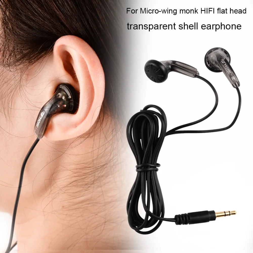 Hangrui 3.5mm Flat Head plug earphones VE MONK Plus earbuds super bass In-ear Earphone Auriculares for samsung Sports Earphones