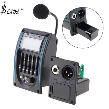 

Band Acoustic Electric Guitar Preamplifier EQ Equalizer Pickup Tuner with Microphone