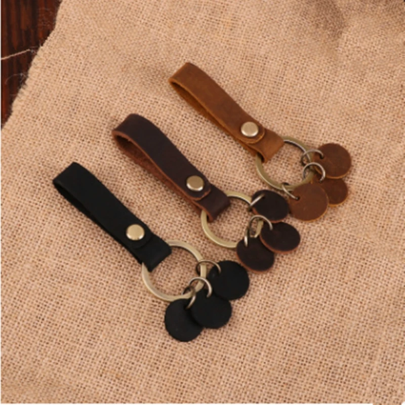 

1pc Detachable Keychain Loop Key Holder Leather Belt Key Chain Keychain Car Pendant Keyring BBB0199