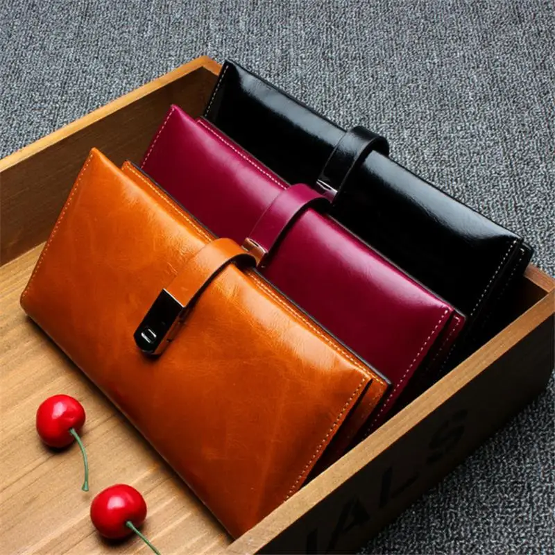 Кошелек HMILY Женский из натуральной воловьей кожи|wallet long|genuine leather women walletleather wallet |