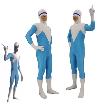 

Incredibles 2 Frozone Lucius Best Cosplay Costume Adult men Kids Zentai Superhero Fullbody Suit Halloween Carnival Jumpsuits