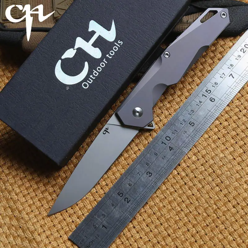 CH оригинальный шариковый подшипник TanYi складной нож D2 лезвие титановая ручка