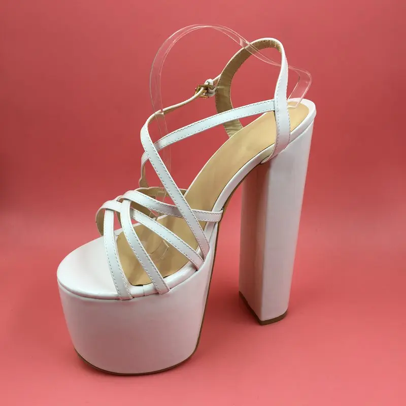high heel chunky sandals