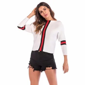 

Women Casual Style Women Knitted Sweater And Pullovers Full Sleeve Ladies Sweaters Female Winter And Autumn 2018 Patchwork New