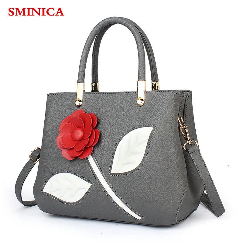 

2017 famous designer women bag leather handbag fashion flower shoulder bag ladies crossbody messenger bag large bolsa channels