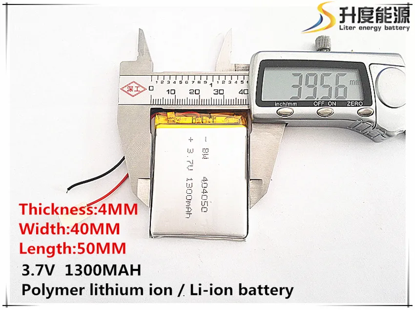 

[SD] 404050 3.7V,1300mAH,[404050] Polymer lithium ion / Li-ion battery for TOY,POWER BANK,GPS,mp3,mp4,cell phone,speaker