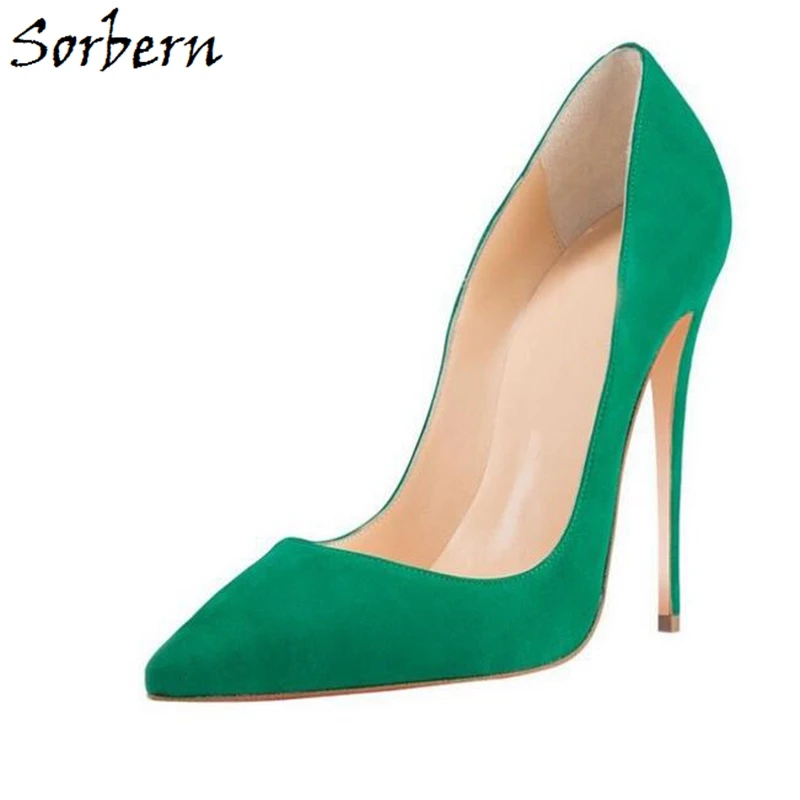 

Sorbern Women Pumps Shoes Slip On Plus Size SU4-US15 Custom Color Pointed Toe High Thin Heels Women Heels Shoes Pumps