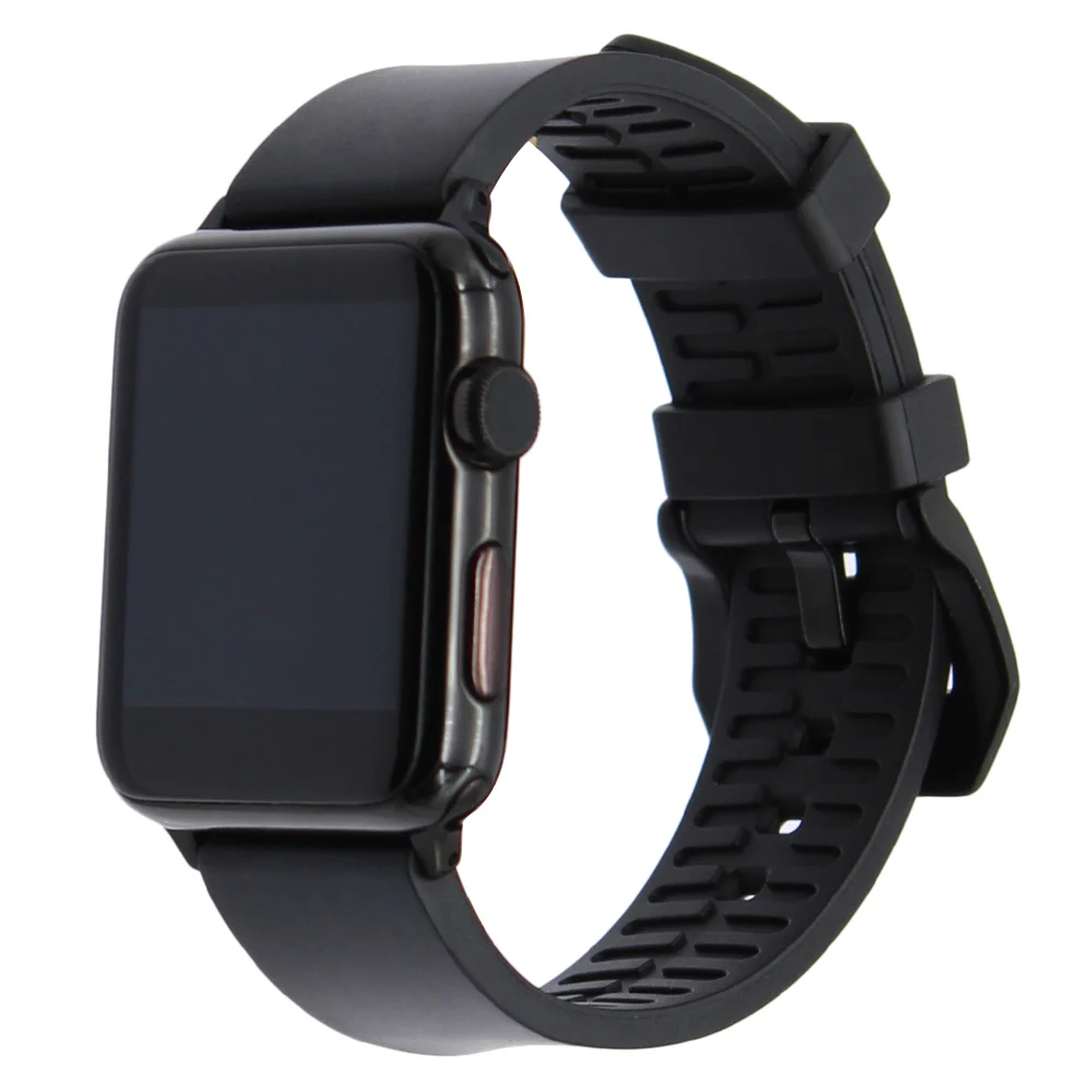 Ремешок iWonow для часов резиновый спортивный браслет iWatch Apple Watch 38 мм 40 42 44 Series 5 4 3 2