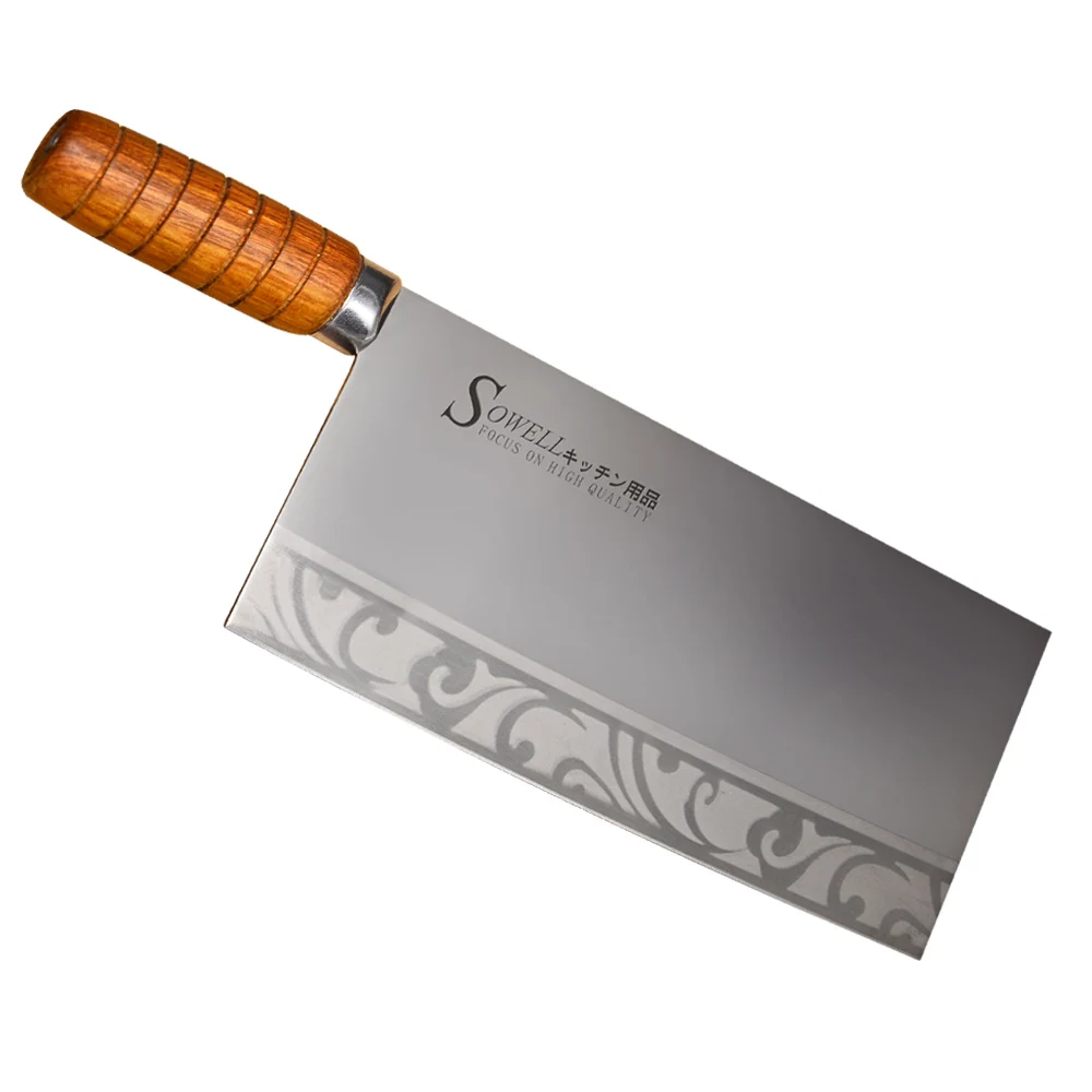 Sowell Brand 9 Inch Chopping Knife 3Cr14 Stainless Steel Sharp Kitchen Knife For Chop Bone Meat