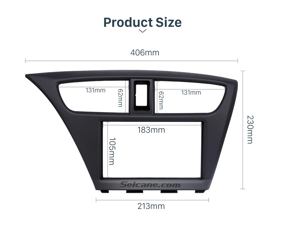 Seicane тире Панель комплект автомобилей Радио Фризовая для 2012 2013 Honda Civic Европейский LHD DVD стерео OEM установка 2din Frame