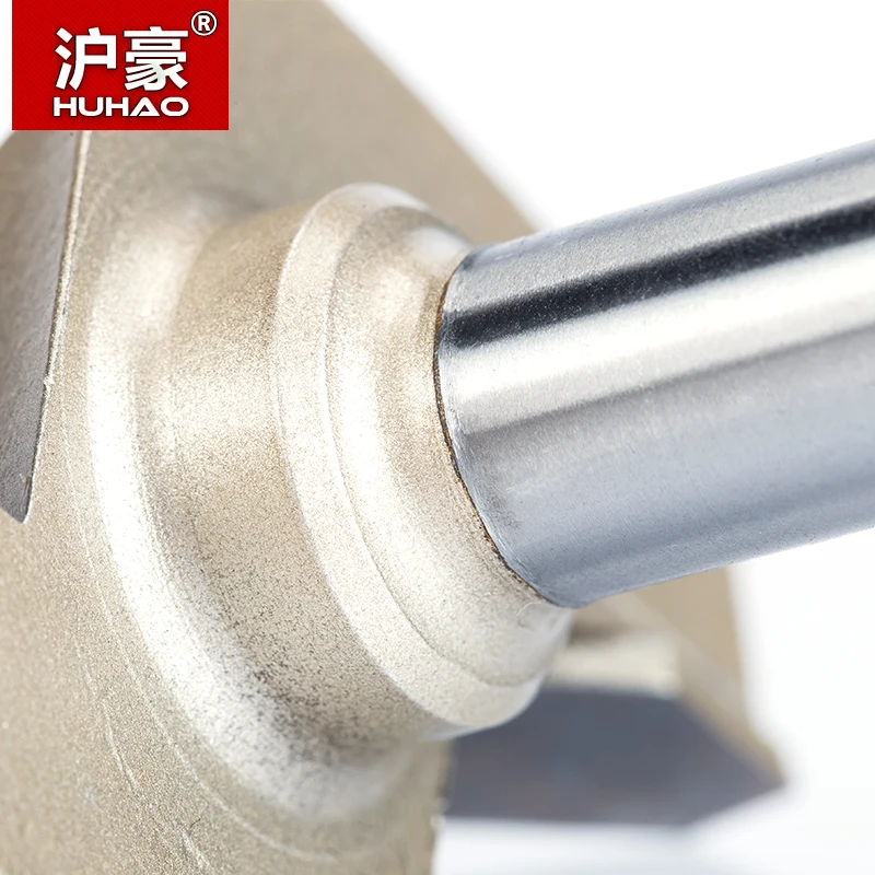 HUHAO Фрезерные фрезы 1/4 "1/2" хвостовик для дерева конского носа 45 градусов