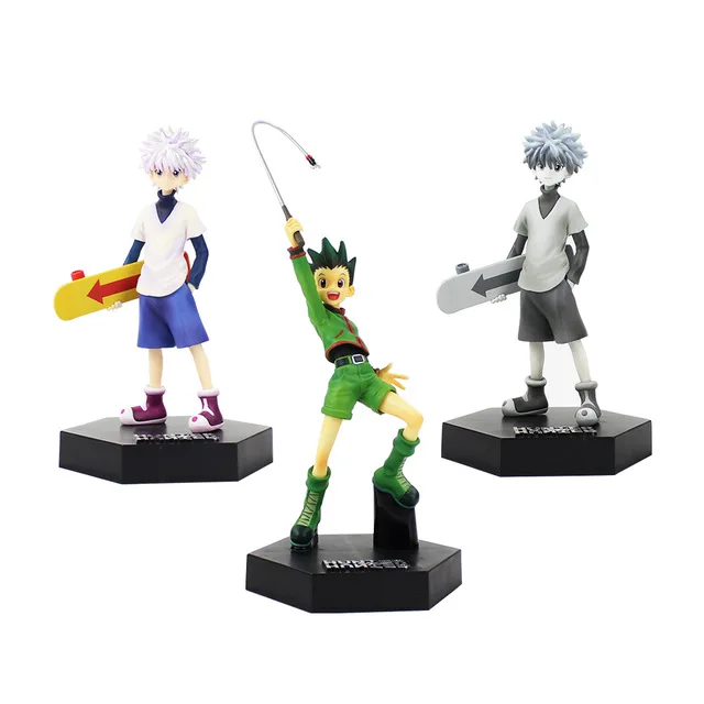 

HOT 19cm Hunter X Hunter Figures Gon Freecss Killua Zoldyck Anime Collectible Model Toys