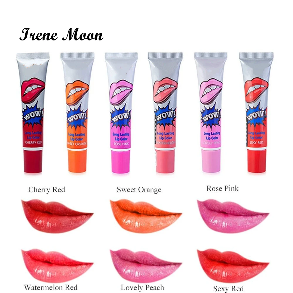6Pcs Romantic Long Lasting Lip Gloss Peel Off Lipstick Waterproof Lip
