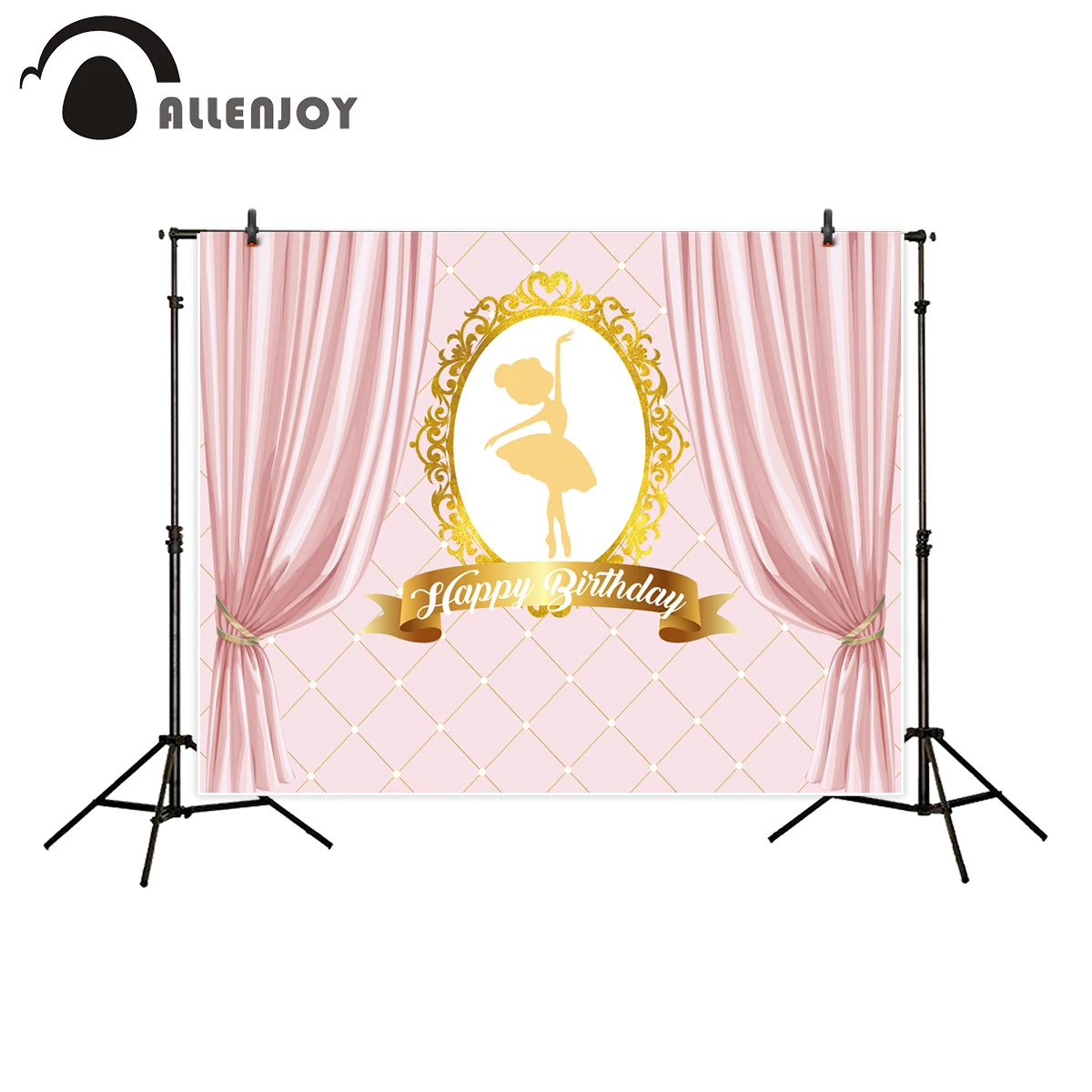 Allenjoy background for photo studio Ballerina girl theme birthday party pink photography backdrop printed new Allenjoy background for photo studio Ballerina girl theme birthday party pink photography backdrop printed new