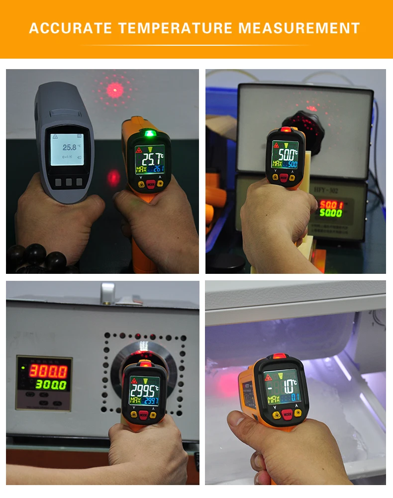 PEAKMETER PM6530C ЖК ручной лазерный цифровой ИК инфракрасный термометр Температура-50~ 800 с K Тип окружающего УФ-светильник