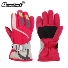 Детские зимние теплые лыжные перчатки, спортивные ветрозащитные снежные варежки, расширенные наручные перчатки с регулируемым ремешком для мальчиков/девочек, лыжные перчатки