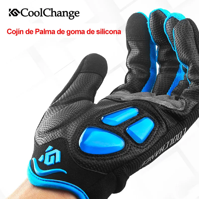 Coolсмена зимние противоударные велосипедные перчатки для горного велосипеда перчатки для мотоцикла MTB полный палец перчатки для спортивного велосипеда для мужчин и женщин