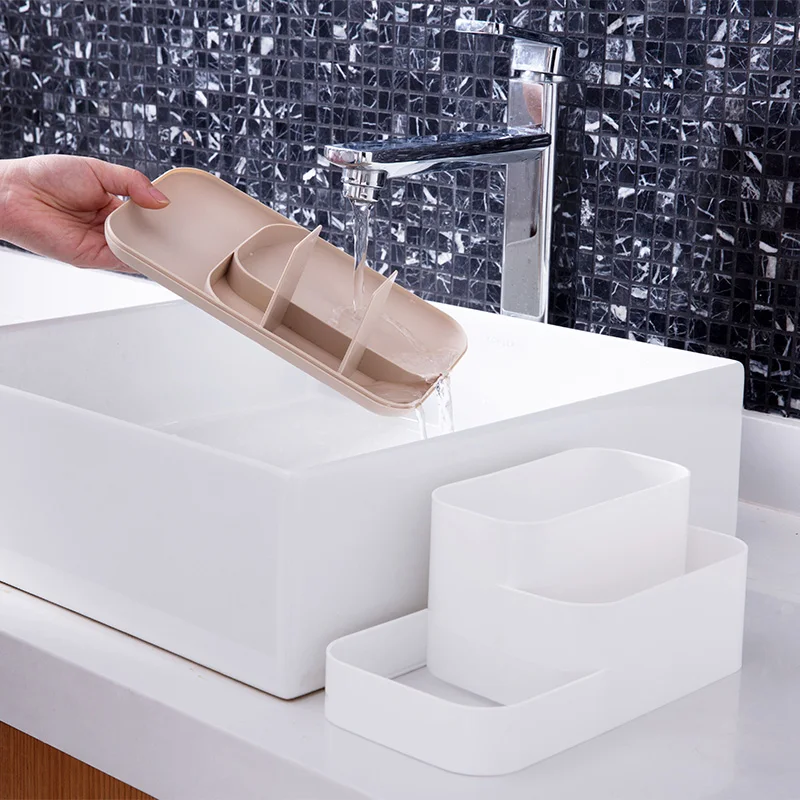 LIYIMENG التجميل مربع سطح المكتب ماكياج تخزين مجوهرات Caseket الحمام المنظم مكتب تخزين أحمر الشفاه حامل التحكم عن بعد