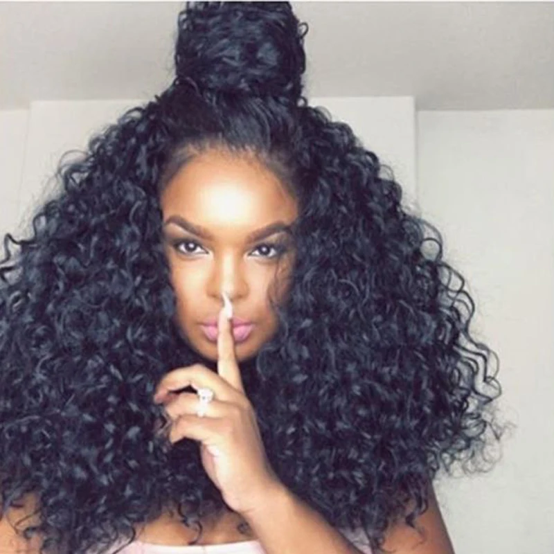 Top Quality 100 Human Hair High Ponytail Full Lace Wigs For Black Women Brazilian Virgin