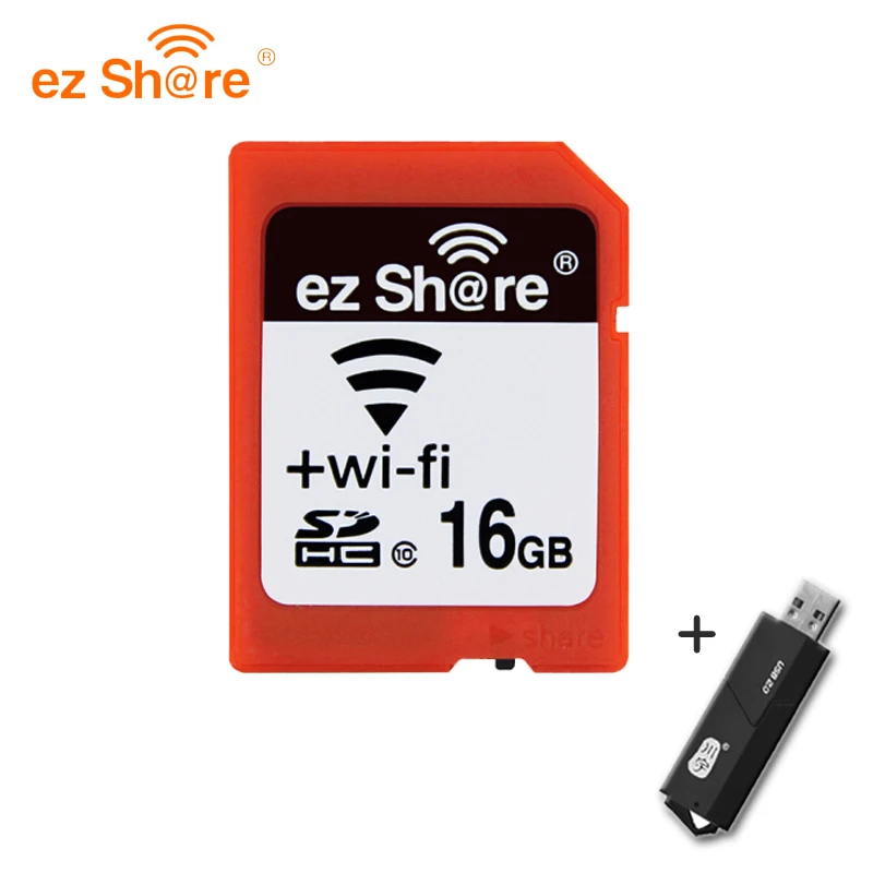 Original EZ share Memory SD wifi 32gb 16G wireless share card Class 10 64g 128g for canon/nikon/sony card Free card reader canon memory card