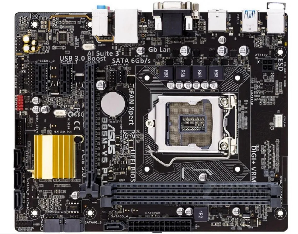 original Asus B85M-V5 PLUS Desktop Motherboard B85 Socket LGA 1150 i7 i5 i3 DDR3 16G SATA3 Micro-ATX asus b85m v5 plus desktop motherboard b85 socket lga 1150 i7 i5 i3 ddr3 16g sata3 micro atx